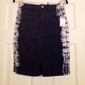 Skinnygirl Navy and White Tie-Dye Pencil Skirts Size Small